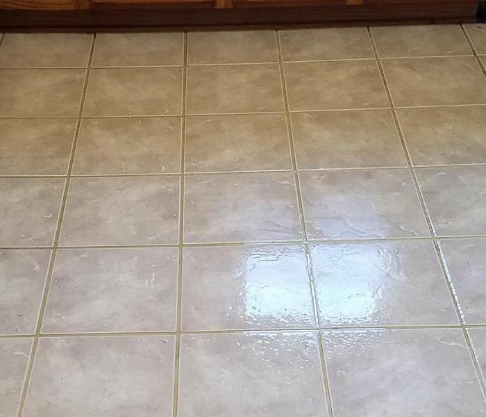 Repaired kitchen tiles