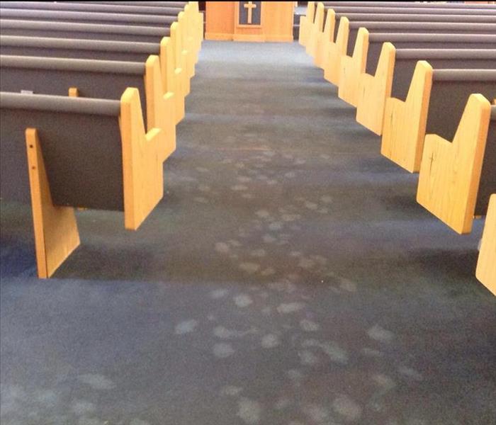 Church carpet that has water damage